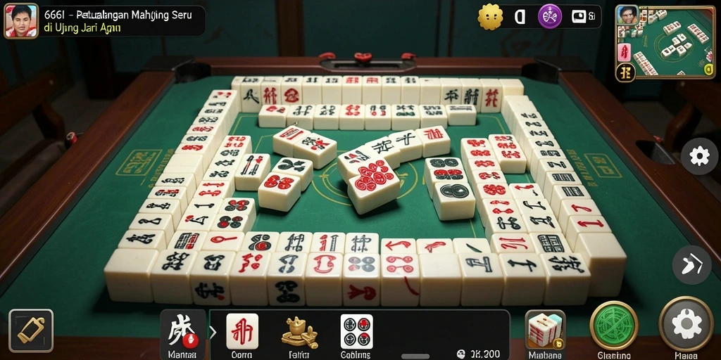 Screenshot utama 666I menampilkan gameplay Mahjong yang menarik.