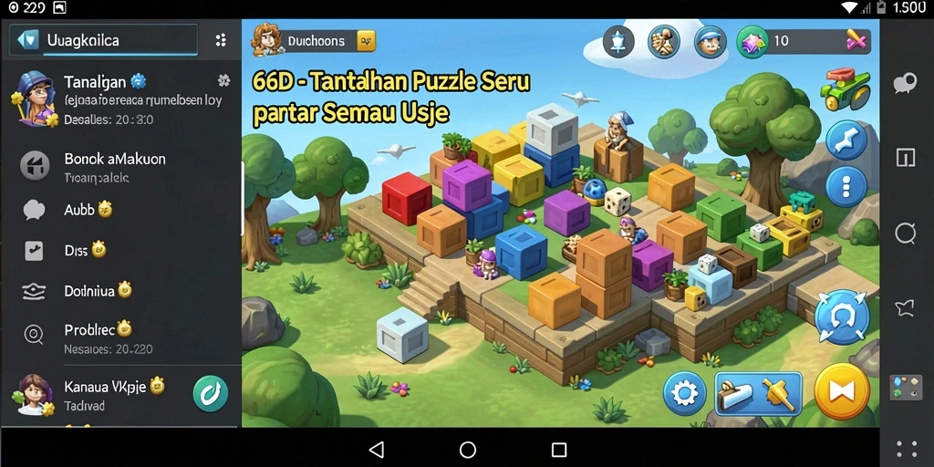 Tampilan gameplay 66D yang seru dan menantang teka-teki.