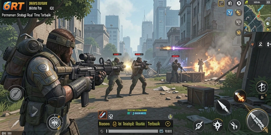 Gameplay seru 6RT dengan pertempuran strategis yang menarik.