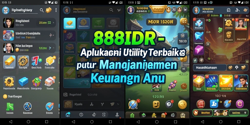 Tampilan antarmuka utama 888IDR untuk pengelolaan keuangan.
