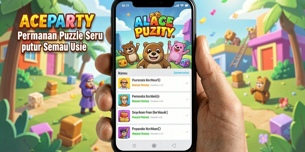 Tampilan menangkap saat permainan Puzzle berlangsung.