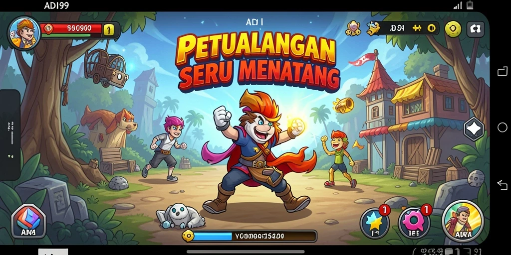 Tampilan gameplay ADI99 yang seru dan menantang.