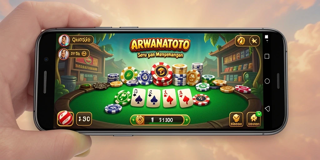 Tampilan gameplay menarik dalam ARWANATOTO yang menampilkan suasana QiuQiu.