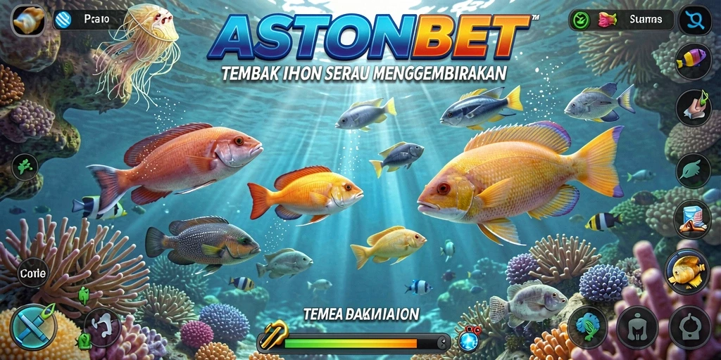 Screenshot gameplay Tembak Ikan yang menampilkan momen menangkap ikan.