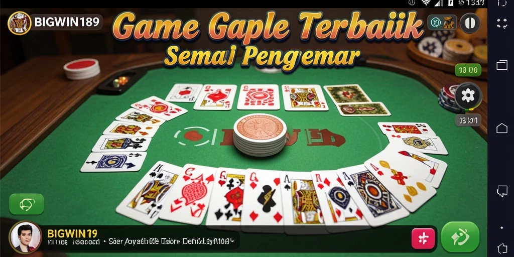 Tangkapan layar game Gaple yang menampilkan keseruan bermain di BIGWIN189.