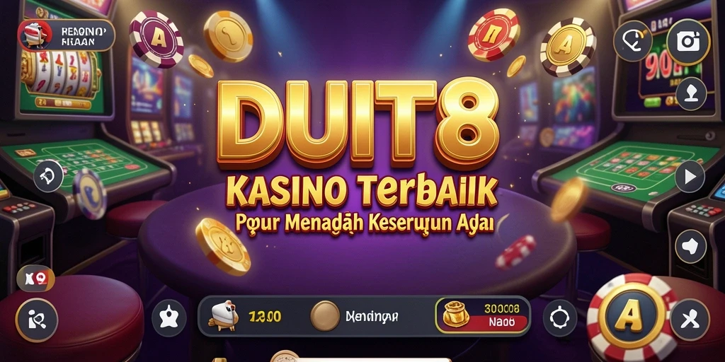 Screenshot gameplay DUIT8 menampilkan keseruan permainan Kasino di perangkat mobile.