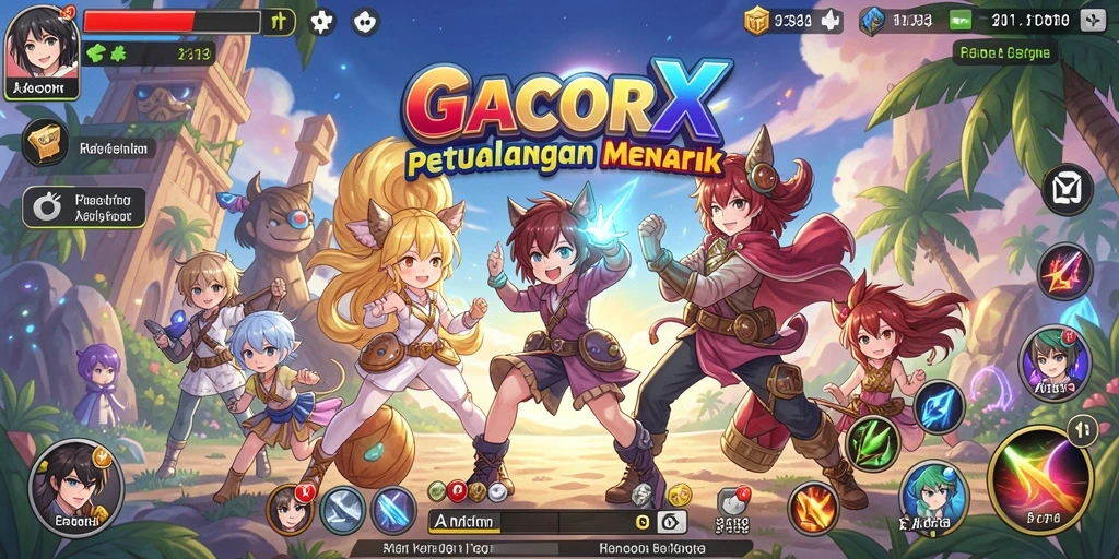 Tampilan gameplay GACORX yang menyuguhkan petualangan epik.