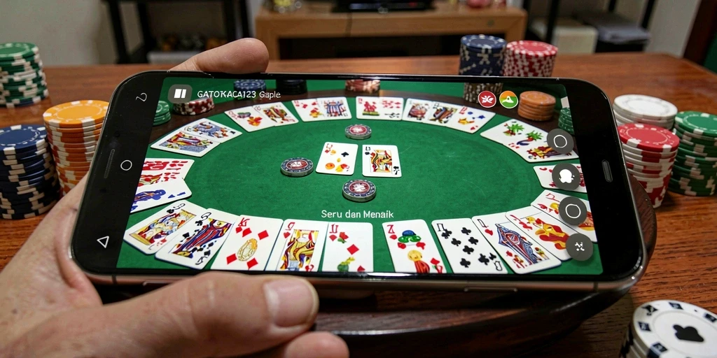 Tampilan gameplay GATOTKACA123 dengan suasana seru permainan Gaple.