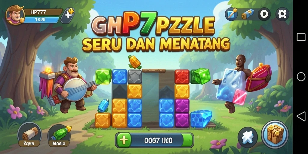 Screenshot gameplay HP777 dengan teka-teki yang menantang.
