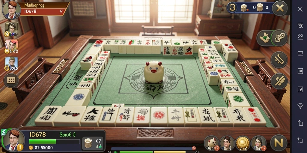 Tampilan gameplay seru di ID678 dengan desain ubin yang memukau.