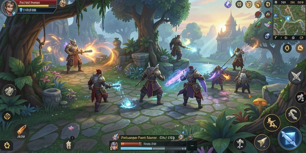 Tangkapan layar utama gameplay RPG JP6789 yang menampilkan karakter beraksi.
