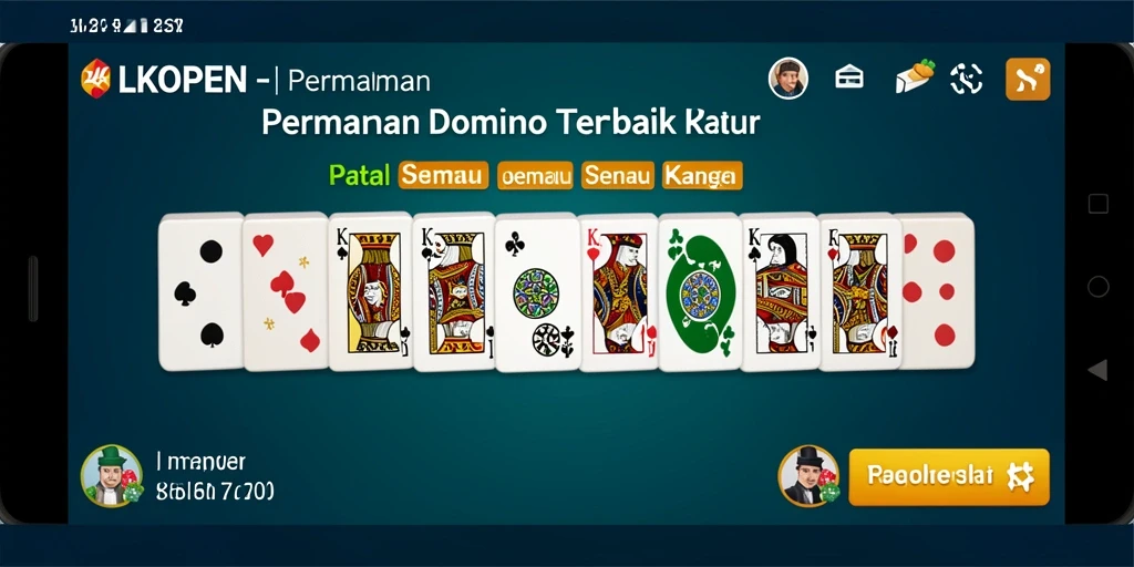 Screenshot utama LKOPEN yang menampilkan gameplay Domino yang seru.