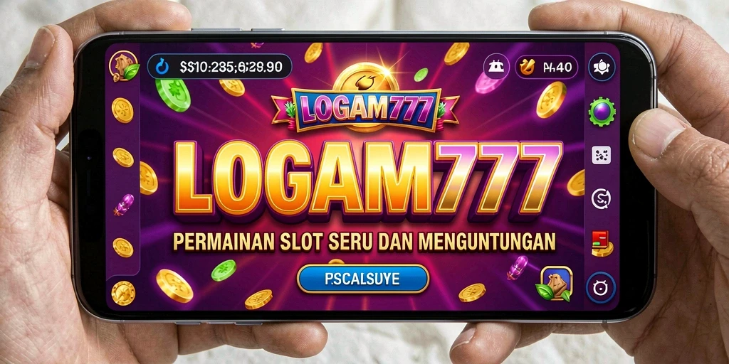 Tampilan gameplay LOGAM777 dengan grafis slot yang menarik.