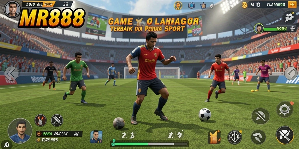 Tampilan gameplay MR888 saat pertandingan olahraga yang seru.