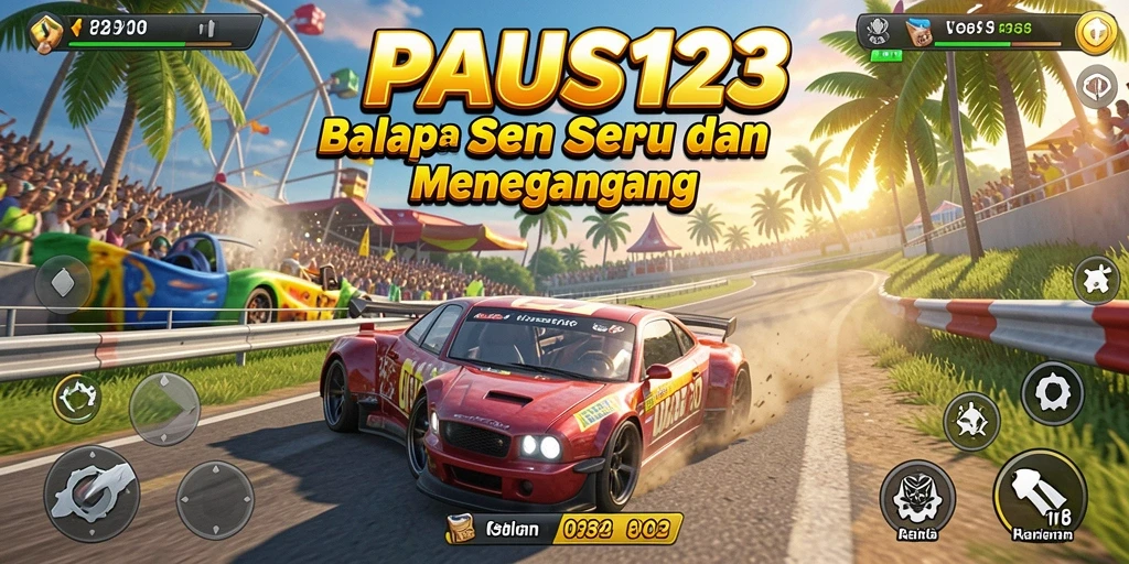 Tampilan dinamis dan menegangkan dari balapan di PAUS123.