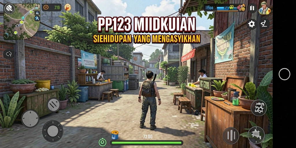 Tampilan menarik dari gameplay PP123 dengan berbagai aktivitas simulasi.