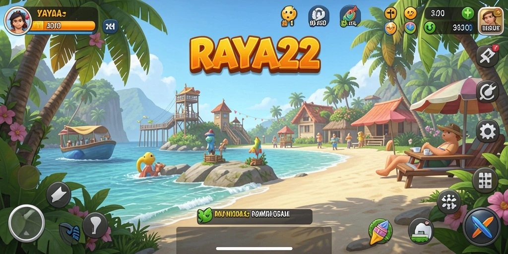 Tampilan gameplay yang seru dan menantang di RAYA22.