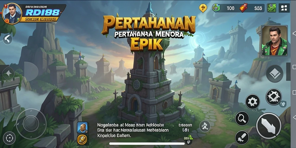 Gameplay RDI88 dengan menara pertahanan yang epik dan menantang.