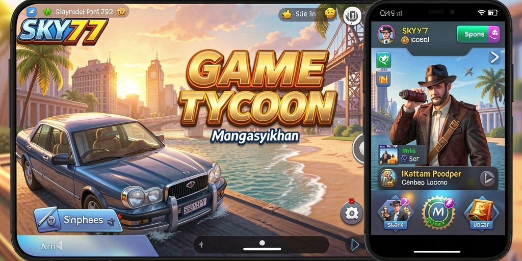 Screenshot gameplay SKY77 yang menunjukkan keseruan dalam mengelola bisnis.