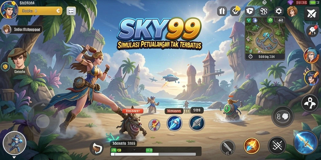 Tangkapan layar menunjukkan aksi seru dalam gameplay SKY99.