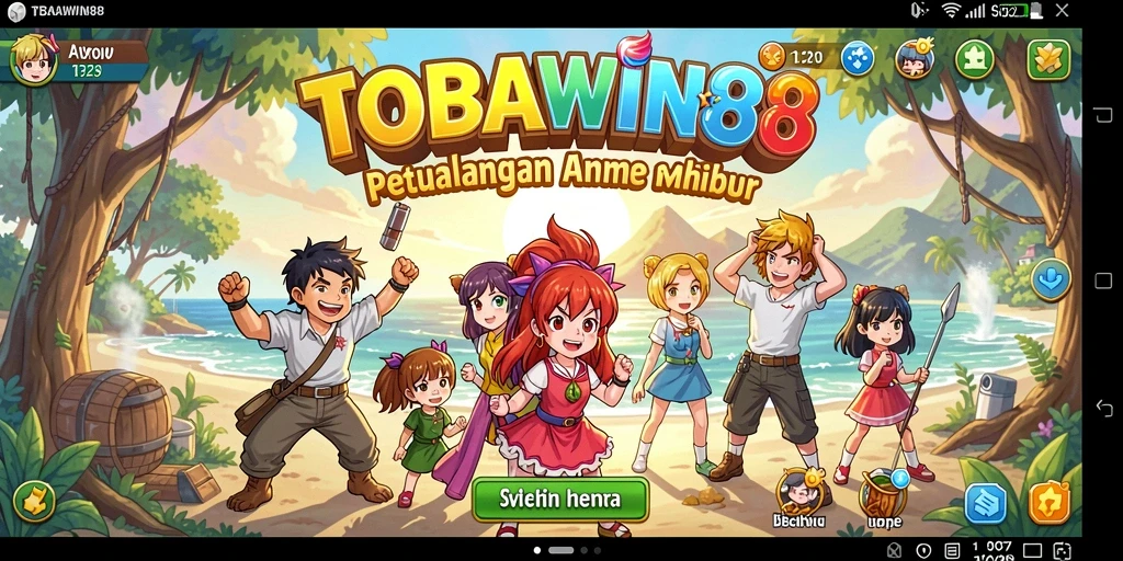 Gameplay TOBAWIN88 yang seru dengan karakter Anime menarik.