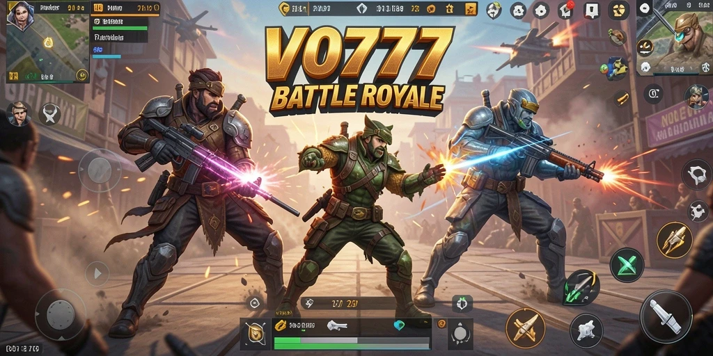 Gameplay seru VO777 dalam pertarungan Battle Royale.