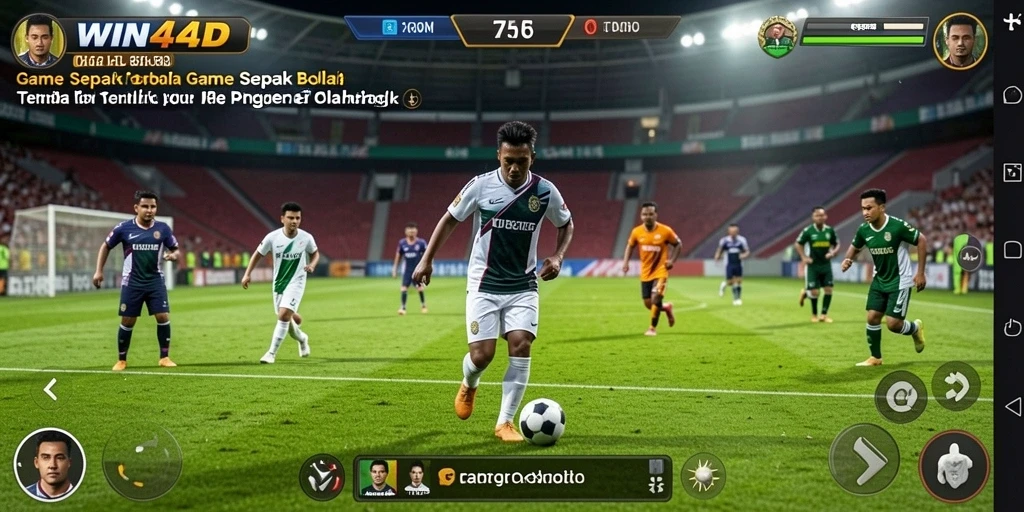 Gameplay WIN4D yang menegangkan dengan aksi sepak bola yang mengasyikkan.