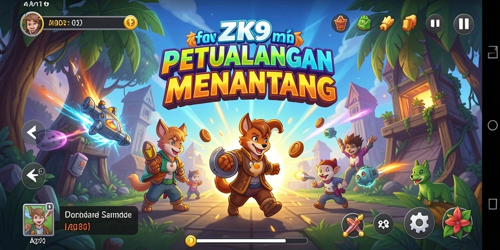Screenshot gameplay ZK9 dengan grafis menakjubkan dan aksi seru.